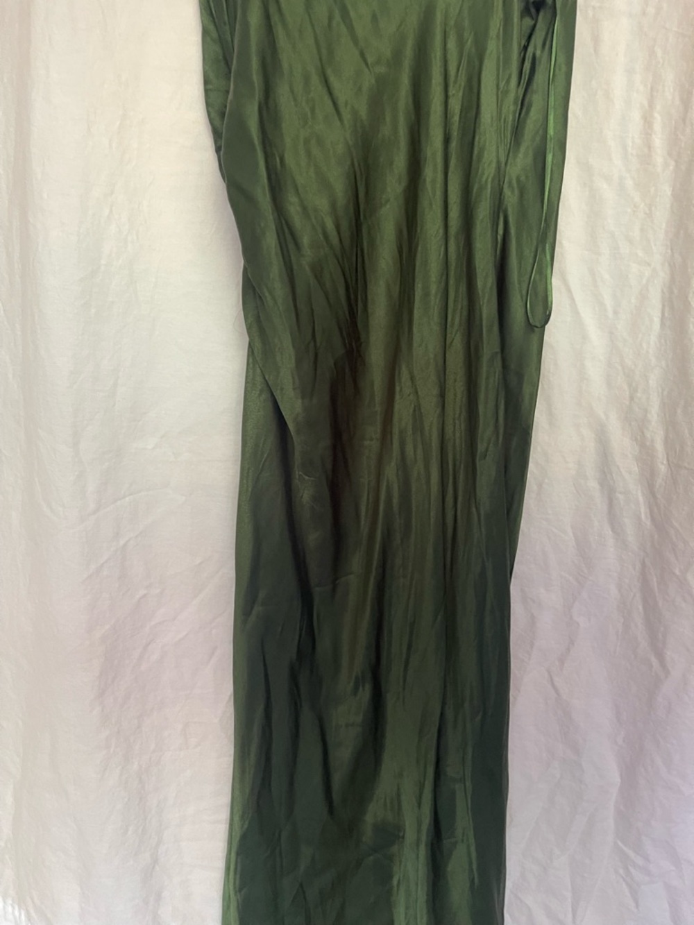 Zara Satin Slip Dress Ruched Side Midi Maxi Cocktail & Evening Wear Size L NEW - Picture 9 of 16